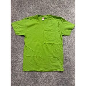 Supreme T-Shirt Mens Large Lime Green Pocket Tee Cotton Pre-Shrunk Made in USA